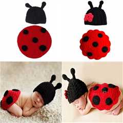 Ladybug Newborn Photography Prop Costume Hat + Cape