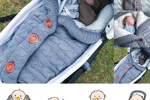 Extra Large Baby Winter Knit Swaddle Sleeping Bag with Buttons