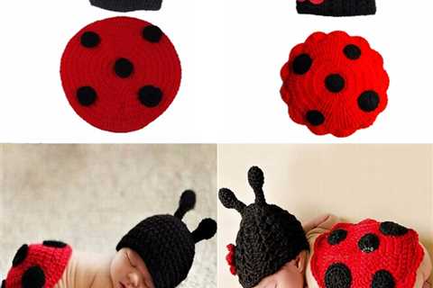 Ladybug Newborn Photography Prop Costume Hat + Cape