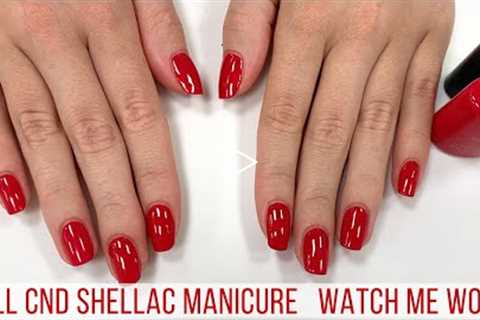 Full Salon Manicure w/CND Shellac 'First Love' [Relaxing/Music/Watch Me Work]