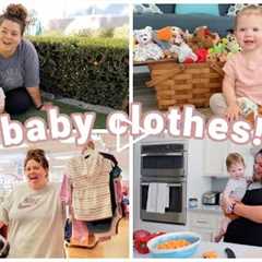 shopping for baby clothes + cook with me!