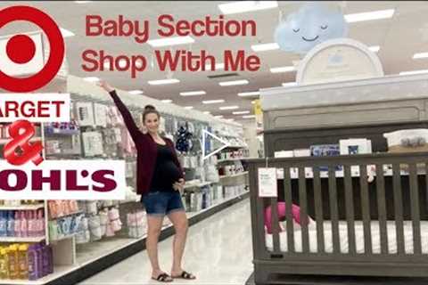 Shopping for Baby at Target & Kohls! Baby Section Shop With Me + Postpartum Needs!