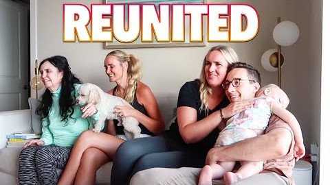 EMOTIONAL MOTHER DAUGHTER REUNION FAMILY REUNITED AFTER FIRST FAMILY CRUISE VACATION ROYAL CARIBBEAN