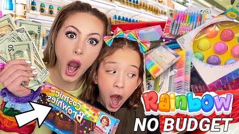 NO BUDGET 🌈 RAINBOW SHOPPING SPREE! 🌈