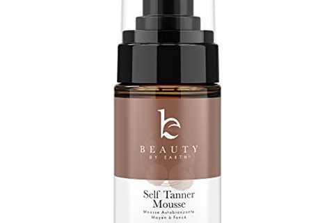 Beauty by Earth Self Tanner Mousse – Medium to Dark Fake Tan Sunless Tanner, Self Tanners Best..