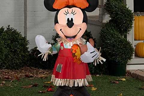 Gemmy 3.5′ Airblown Disney Inflatable Minnie Holding Cornucopia