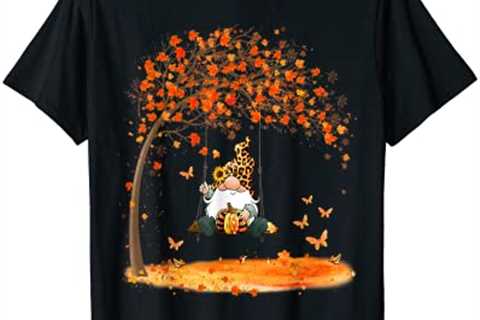 Pumpkin Gnomes Autumn Cute Halloween Thanksgiving T-Shirt