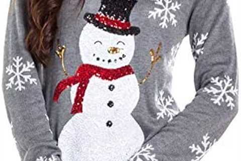 Tipsy Elves Ugly Christmas Sweaters for Women with Interactive Games and Surprises for Holiday..