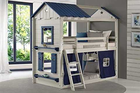 Twin Star Gaze Bunk Bed BUNKBED Twin/Twin Light Grey/Blue