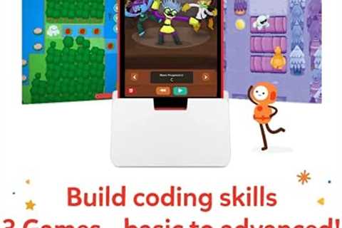 Osmo – Coding Starter Kit for iPad Plus Large Storage Case – 3 Educational Learning Games – Ages..