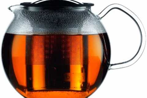 Bodum ASSAM Teapot, Glass Teapot with Stainless Steel Filter, 34 Ounce