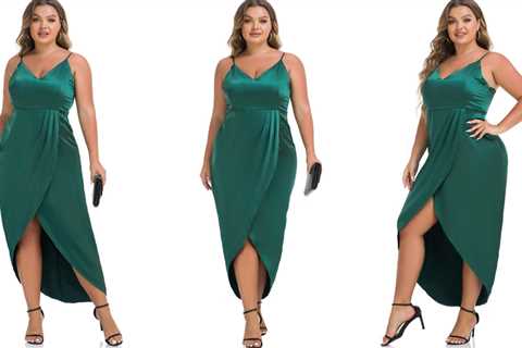 CMZ2005 Womens Backless Spaghetti Strap Plus Size Maxi Dress Satin Wedding Dress V Neck Cocktail..