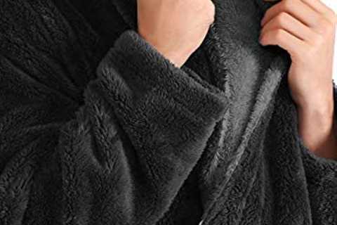 DAVID ARCHY Men’s Soft Fleece Plush Robe Full Length Long Bathrobe