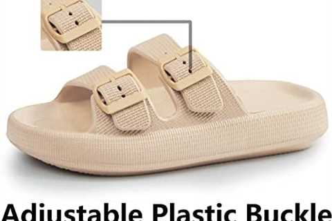 Weweya Cloud Sandals for Women and Men – Pillow Slippers – Double Buckle Adjustable Slides – EVA..