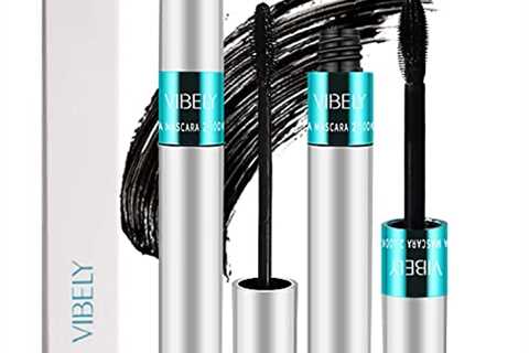 2 Pack 2 in 1 Vibely Mascara 5x Longer Waterproof Lash Cosmetics Natural Lengthening and Thickening ..