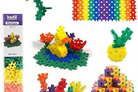 KADU Rainbow 250 Piece Set – STEM / STEAM Building + Construction Toy, for Open + Imaginative Play