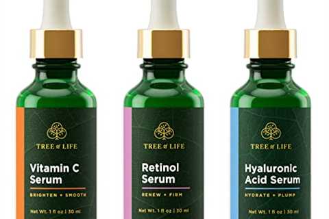 Tree of Life Vitamin C Serum, Retinol Serum and Hyaluronic Acid Serum for Brightening, Firming, and ..