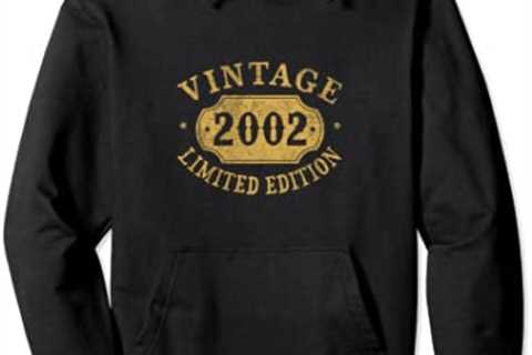 20 years old 20th Birthday Anniversary Best Limited 2002 Pullover Hoodie