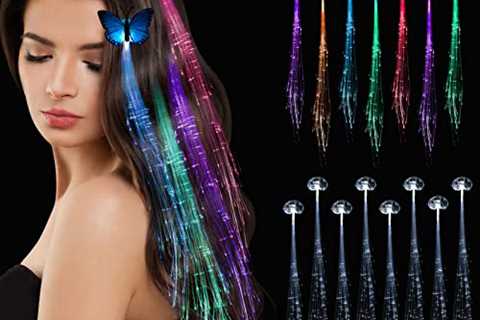 15 Pack Led Light Up Fairy Hair Accessories Braid Extension Clips for Women Girls, Glow in the Dark ..