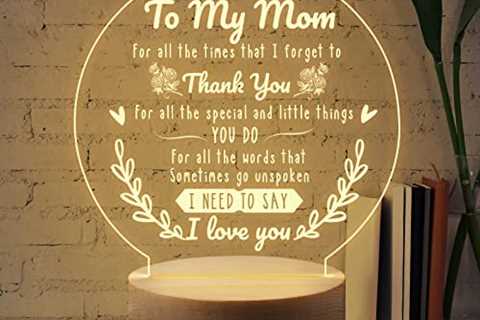 Funnli Gifts for Mom, Engraved Night Light Mom Christmas Gifts, Night Lamp 15CM*19CM Birthday Gifts ..