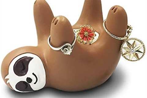 Cute Sloth Ring Holder, Funny sloth Art decoration jewelry holder Bowl/Stand-Earring/Necklaces..