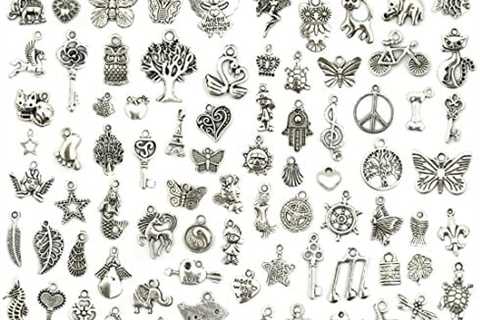 Wholesale Bulk Lots Jewelry Making Silver Charms Mixed Smooth Tibetan Silver Metal Charms Pendants..