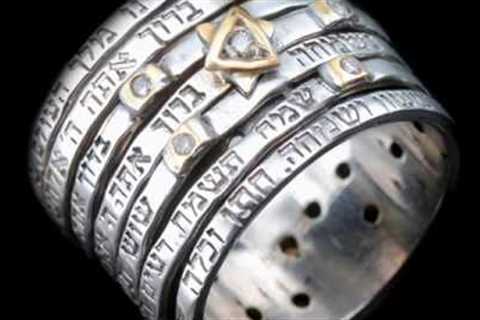 Seven blessings spinner ring - Jewish gifts