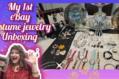 My first Jewelry haul for resale unboxing.  This week''s eBay Auctions Part 1 #costumejewelry