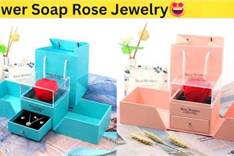 🥰 2023 Hot Day Gifts Metal Rose Jewelry Gift Box Necklace For Wedding Girlfriend Necklace Gifts