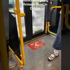 Dublin Bus going through flood in Dublin #Dublin #flood #summer #ireland # #irish #floods #flooding