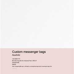 Custom Messenger Bags
