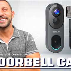 BOTSLAB Video Doorbell Camera, No Monthly Fee, 5MP Wireless, Better Than Ring! 360° View & VR Mode