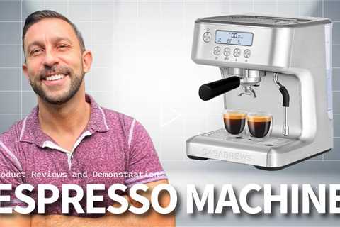 CASABREWS the Ultra Espresso Machine with LCD Display, Powerful Milk Frother