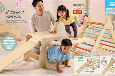 Aldi's wooden climbing frames are BACK (and they're a steal compared to John Lewis)
