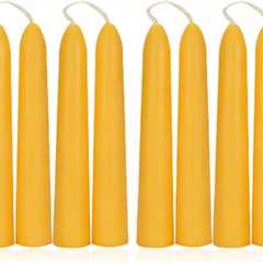 Natural Beeswax Taper Candles | 8