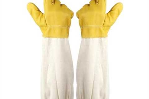 Goat Leather Beekeeper Gloves with Ventilated Sleeves