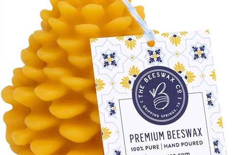 The Beeswax Co Pinecone Beeswax Candle - Natural Honey Scented & Eco-Friendly | Long-Lasting &..