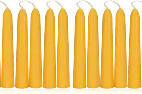 Natural Beeswax Taper Candles | 8