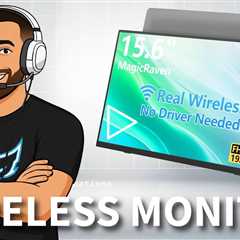 MagicRaven 15.6 1080P IPS Wireless Portable Monitor - 8000 mAh Battery, Plug and Play pd