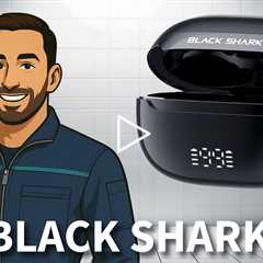 Black Shark Wireless Bluetooth Open Ear Clip On Earbuds - 50H Play, 5g Lightweight Comfort