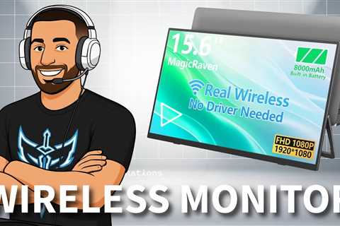 MagicRaven 15.6 1080P IPS Wireless Portable Monitor - 8000 mAh Battery, Plug and Play pd