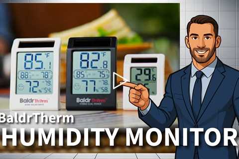 BaldrTherm Solar Bluetooth Thermometer & Humidity Monitor- Wireless, Date Storage, Real-Time Alerts