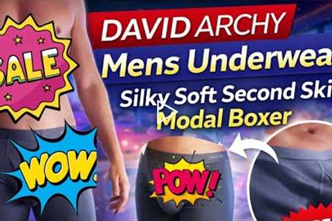 DAVID ARCHY Mens Underwear Silky Soft Second Skin Modal Boxer