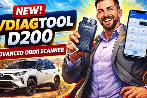 VdiagTool D200 Full System OBD2 Scanner - Bidirectional Scan Tool, 26+ Hot Reset Functions