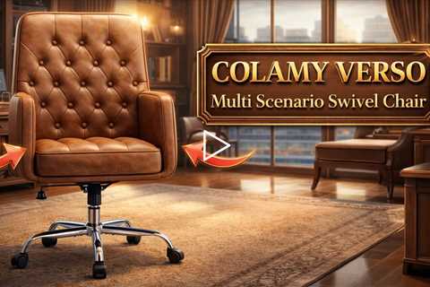 COLAMY VERSO Multi Scenario Swivel Chair with Tufted Back - High-end skin-friendly fabric