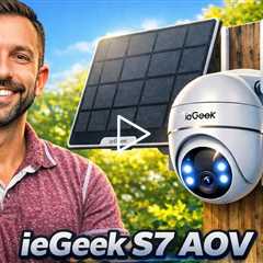 ieGeek S7 AOV Solar Security Camera - 24/7 AOV System, 100ft (30m) Long Range Detection, AI Tracking