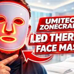 Umitec ZoneCraft LED Therapy Face Mask, Red & Blue Light Therapy, Face Zone Mapping, Remote Control