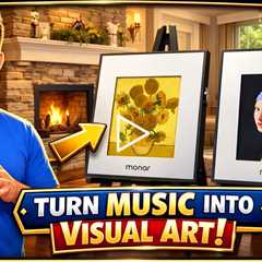 Monar Canvas Speaker -Hi-Fi speaker, AI Art Visualizer w/ Paper-Like High-Resolution Screen Display