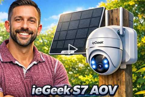 ieGeek S7 AOV Solar Security Camera - 24/7 AOV System, 100ft (30m) Long Range Detection, AI Tracking
