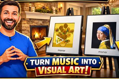 Monar Canvas Speaker -Hi-Fi speaker, AI Art Visualizer w/ Paper-Like High-Resolution Screen Display